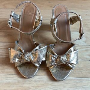 Almost-New Sézane Gold Heeled Sandals